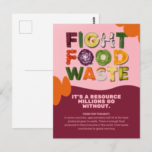 Bestrijding van voedselverspilling Educatief Poste Briefkaart (Voorkant / Achterkant)