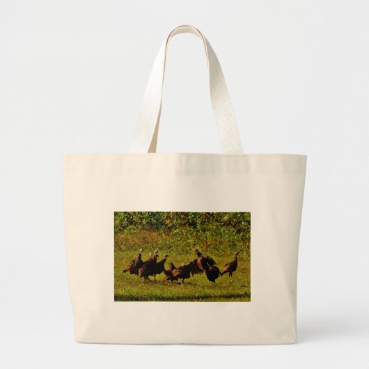 Bestrijding van wilde kalkoenen in het moerasgeber grote tote bag (Voorkant)