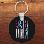 Bestrijding van zelfmoordpreventie Bewustzijn Amer Sleutelhanger (Voorkant)