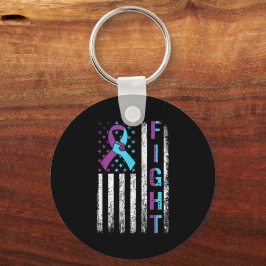 Bestrijding van zelfmoordpreventie Bewustzijn Amer Sleutelhanger (Voorkant)