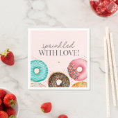 Bestrooid Donut Baby Sprinkle Party Tafeldecor Servet (Insitu)