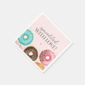 Bestrooid Donut Baby Sprinkle Party Tafeldecor Servet (Hoek)