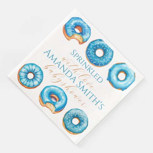 Bestrooid met liefde Baby shower servetten (Hoek)