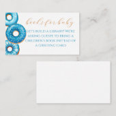 Bestrooid met liefde Donut Baby shower Book Drive Informatiekaartje (Voorkant / Achterkant)