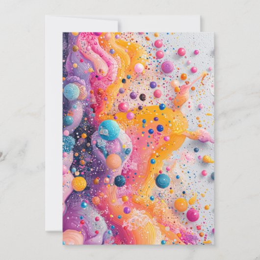 Bestrooid met Liefde Uitnodiging | Color Pop (Voorkant)