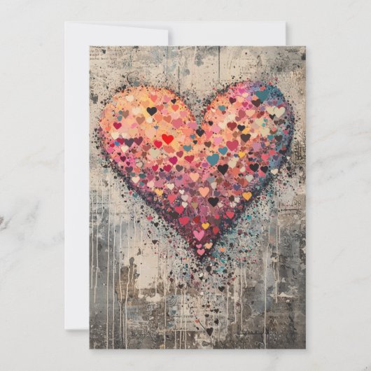 Bestrooid met liefde uitnodiging | Helder geluk (Voorkant)