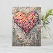 Bestrooid met liefde uitnodiging | Helder geluk (Staand voorkant)