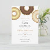Bestrooid met Love Donut Baby shower Kaart (Staand voorkant)