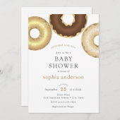 Bestrooid met Love Donut Baby shower Kaart (Voorkant / Achterkant)