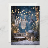 Bestrooid met Sneeuw | Knus Winter Kaart (Voorkant / Achterkant)