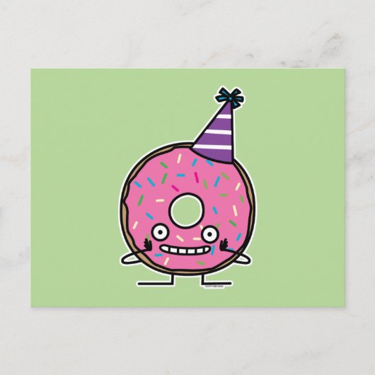 Bestrooit het roze suikerglazuur van de Doughnut Briefkaart (Voorkant)