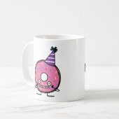 Bestrooit het roze suikerglazuur van de Doughnut Koffiemok (Voorkant links)