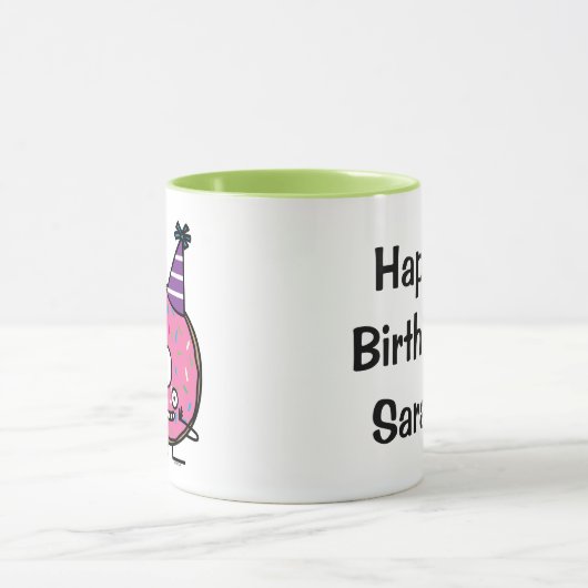 Bestrooit het roze suikerglazuur van de Doughnut Mok (Midden)