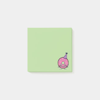 Bestrooit het roze suikerglazuur van de Doughnut Post-it® Notes