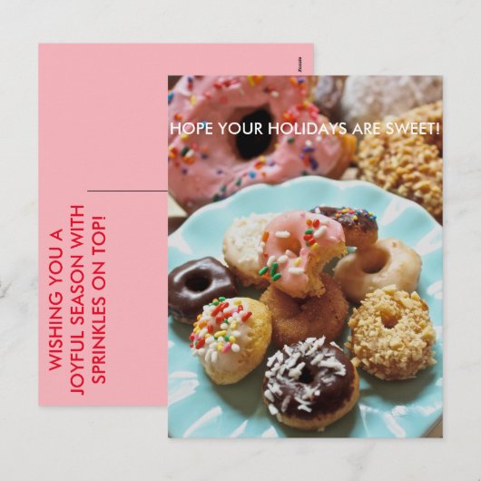 Bestrooit op bovenkant! feestdagenkaart (Voorkant / Achterkant)