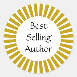 Bestsellende auteur van Golden Rays Ronde Sticker