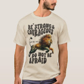 Bestseller #1 Wees sterk Jozua 1:9 Bijbelvers T-shirt (Voorkant)