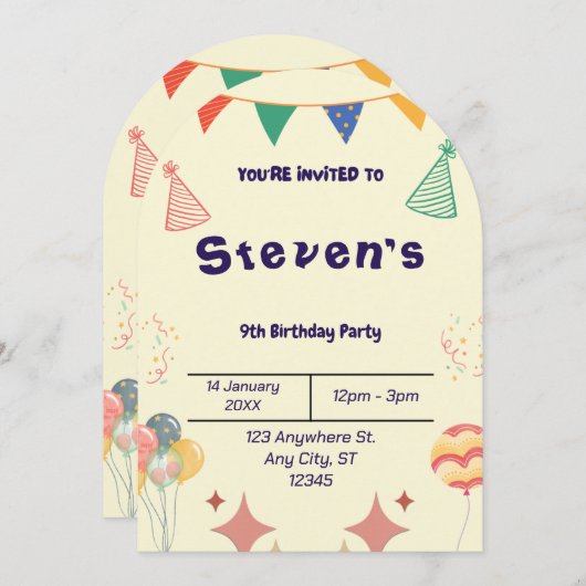 BESTSELLER! Aangepaste uitnodiging  (Voorkant / Achterkant)