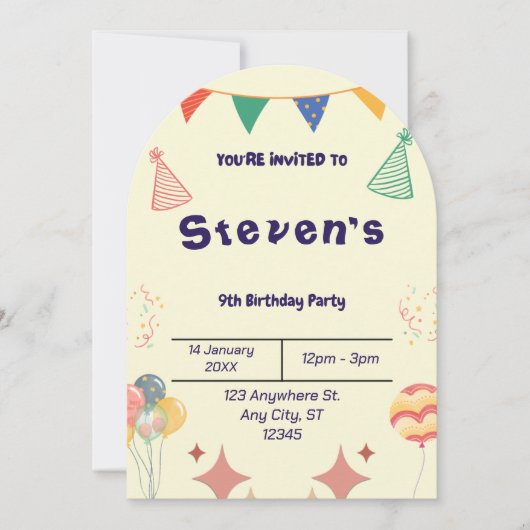 BESTSELLER! Aangepaste uitnodiging  (Voorkant)