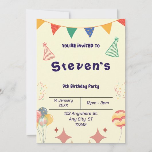 BESTSELLER! Aangepaste uitnodiging (Voorkant)