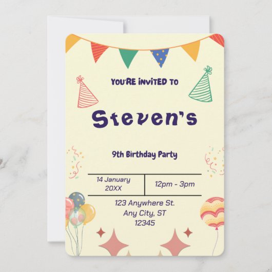 BESTSELLER! Aangepaste uitnodiging  (Voorkant)