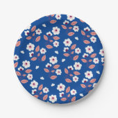 Bestseller blauw design voor bruiloft papieren bordje (Voorkant)