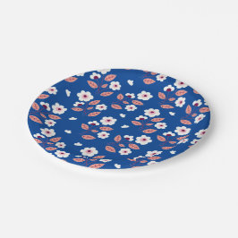 Bestseller blauw design voor bruiloft papieren bordje