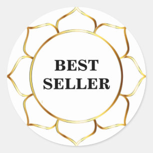 Bestseller Gouden Lotus Bloem Ronde Sticker