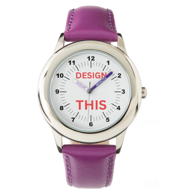 BESTSELLER! Kinderen horloge - gepersonaliseerd -  (Voorkant)