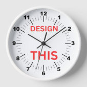 BESTSELLER! Klok, 10 "Rond Wit Hout Lijst 🕗 (Voorkant)