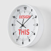 BESTSELLER! Klok, 10 "Rond Wit Hout Lijst 🕗 (Hoek)