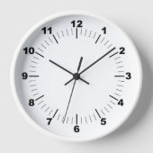 BESTSELLER! Klok, 10 "Rond Wit Hout Lijst 🕗 (Voorkant)