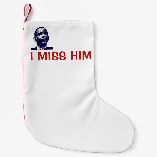 bestseller Obama I Miss Him xmas Stocking Kleine Kerstsok (Voorkant)