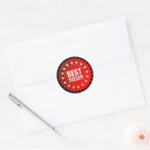 Bestseller Rood Ronde Sticker (Envelop)