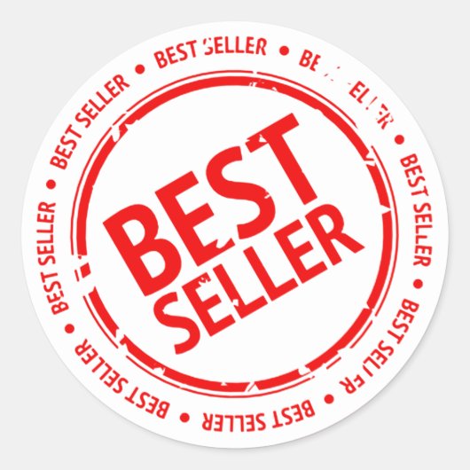 Bestseller-teken Ronde Sticker (Voorkant)