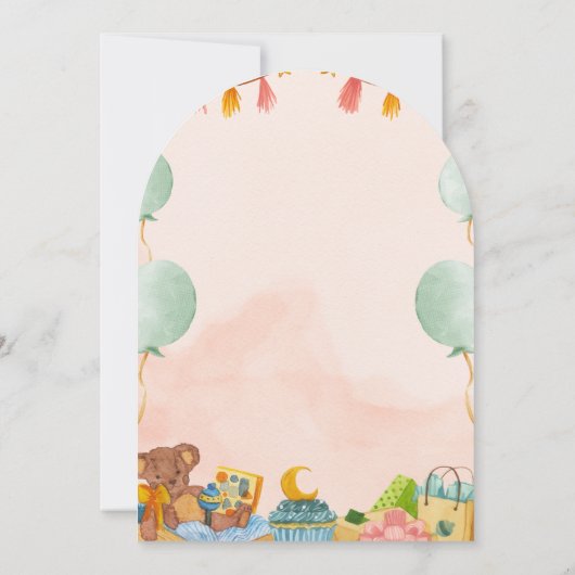 BESTSELLER! uitnodiging tot baby shower (Achterkant)