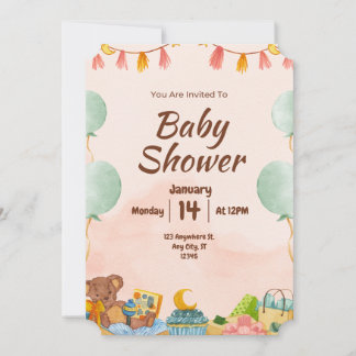 BESTSELLER! uitnodiging tot baby shower