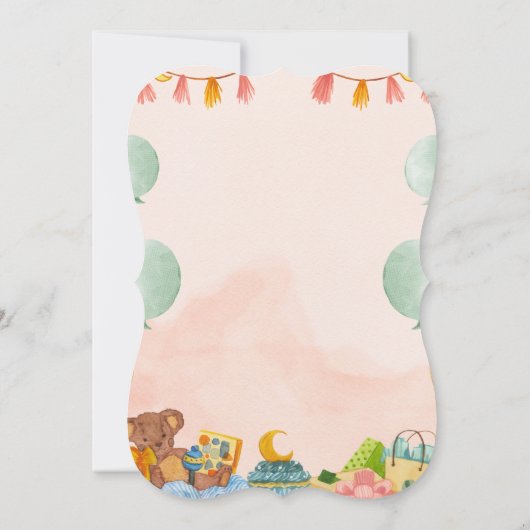 BESTSELLER! uitnodiging tot baby shower (Achterkant)