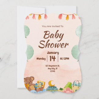 BESTSELLER! uitnodiging tot baby shower