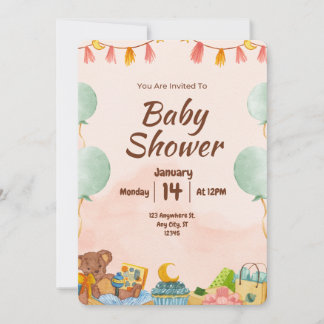 BESTSELLER! uitnodiging tot baby shower