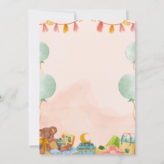 BESTSELLER! uitnodiging tot baby shower (Achterkant)