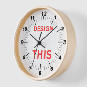 BESTSELLER! Wandklok, 10" Ronde Hout Lijst 🕗 (Hoek)