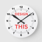 BESTSELLER! Wandklok, 8" rond acryl🕗 Ronde Klok (Voorkant)