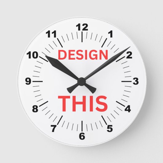 BESTSELLER! Wandklok, 8" rond acryl🕗 Ronde Klok (Voorkant)