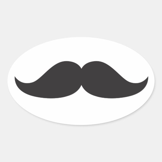 Bestselling snor Gift Stach Humor Stachin Fun Ovale Sticker (Voorkant)