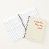 Bestudeer nu, wees later trots retro trendy stijlv notitieboek (Binnen)