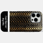 Bestuderen van zwarte en gouden slangenpatronen Case-Mate iPhone case (Achterkant (horizontaal))