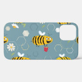 Bestuivende bijen, bloeiende tuin scène. Case-Mate iPhone case (Achterkant (horizontaal))