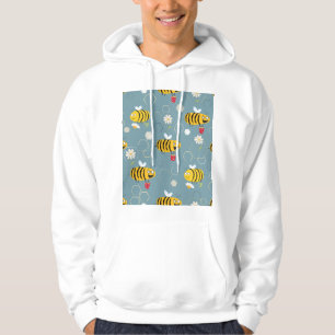 Bestuivende bijen, bloeiende tuin scène. hoodie
