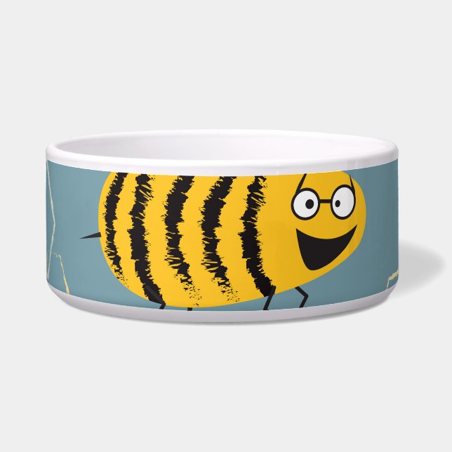 Bestuivende bijen, bloeiende tuin scène. voerbakje (Voorkant)